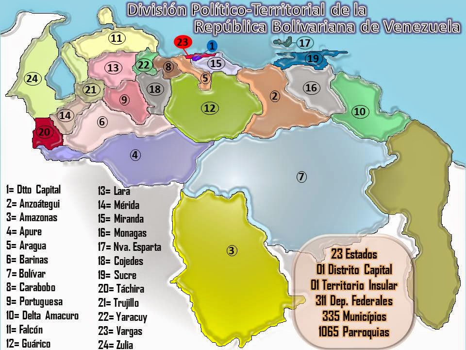 División Política Territorial de Venezuela